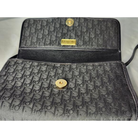 Christian Dior Trotter Canvas Crossbody Bag with Leather Trim Strap Vintage - Picture 7 of 14